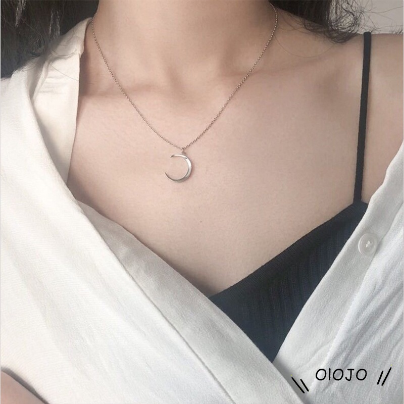 Vòng cổ mặt trăng khuyết đơn giản thời trang cho nữ