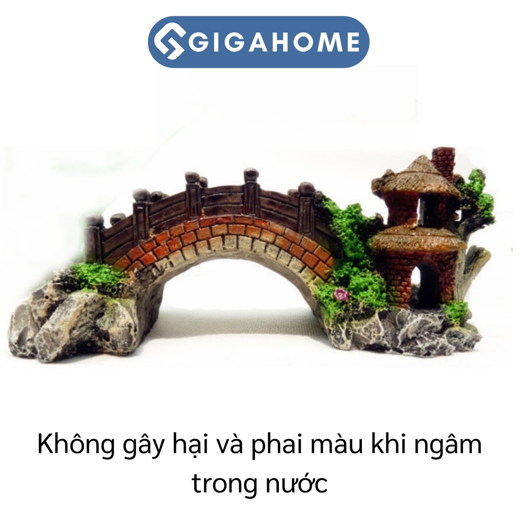 Cây Cầu Giả Bằng Nhựa GIGSHOME Hòn Nam Bộ Trang Trí Bể Cá Thêm Sinh Động 5834