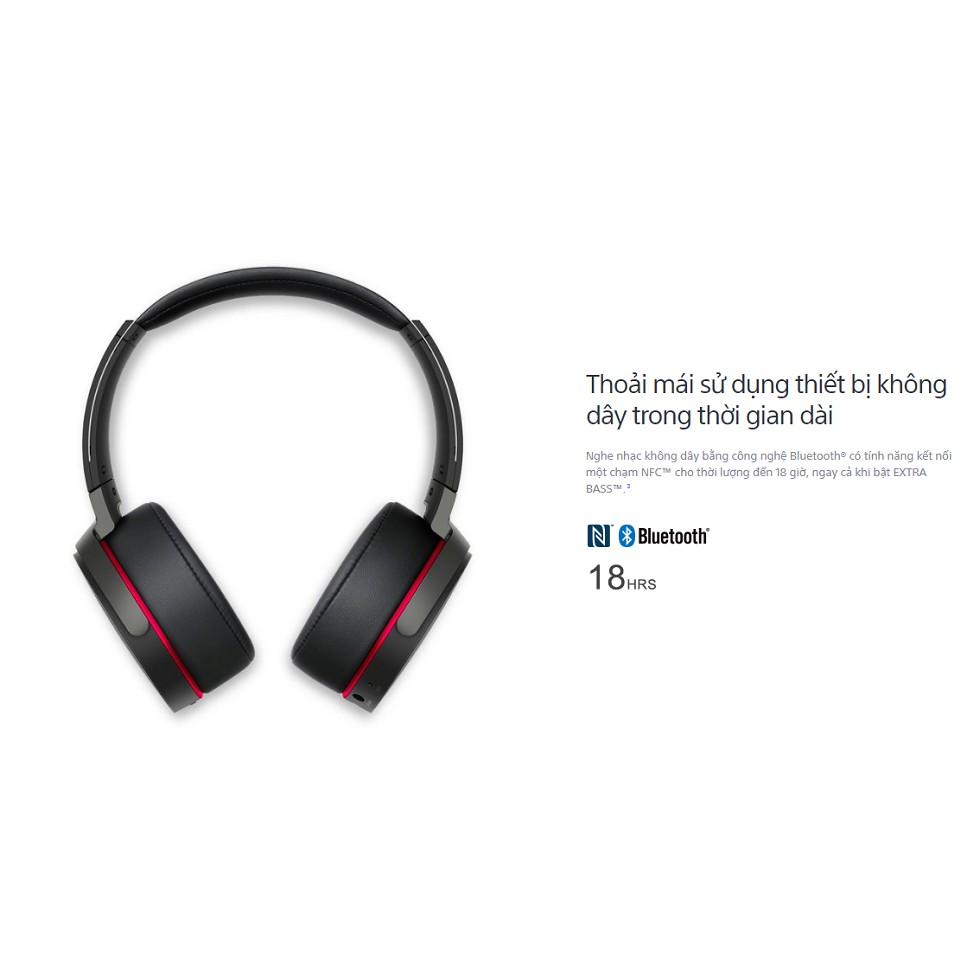 Tai nghe Sony Cao cấp MDR-XB950B1BCE - Nhập và bảo hành chính hãng của Sony Việt Nam