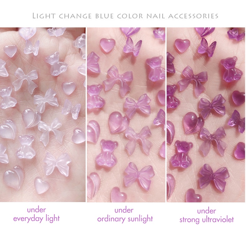 Hộp Phụ Kiện Trang Trí Móng Tay 7 Ngăn Nhiều Màu Sắc 3D