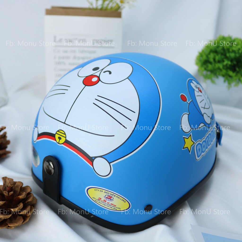 Mũ bảo hiểm nửa đầu người lớn DORAEMON DOREMON dễ thương cute MON0087