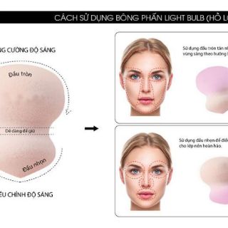 Bông đánh kem nền hồ lô