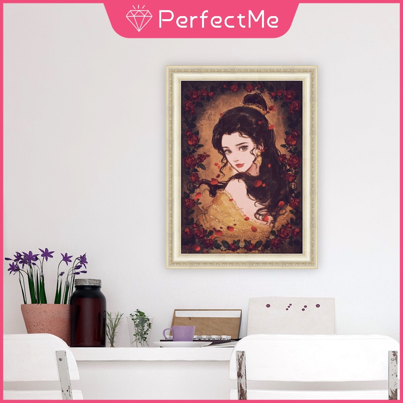 Bộ tranh đính đá 5D họa tiết công chúa Disney độc đáo DIY 30x40cm