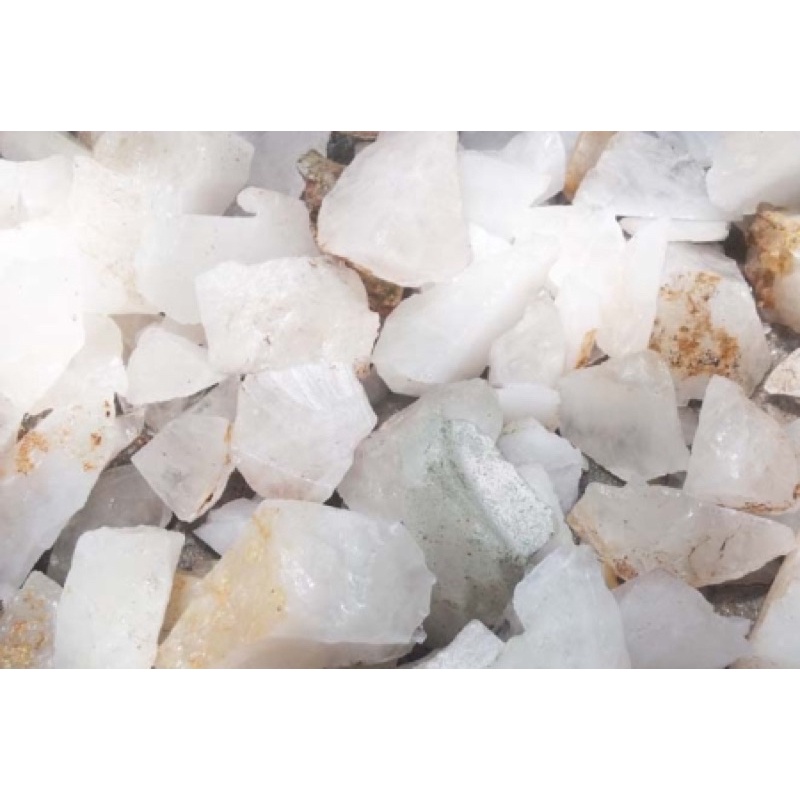 1000gr Raw White Quartz Crystal Đá Thô Màu Trắng