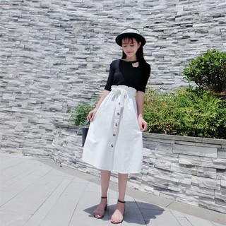 Chân váy dài, váy xòe dáng lỡ, kiểu dáng nhẹ nhàng trang nhã VD16