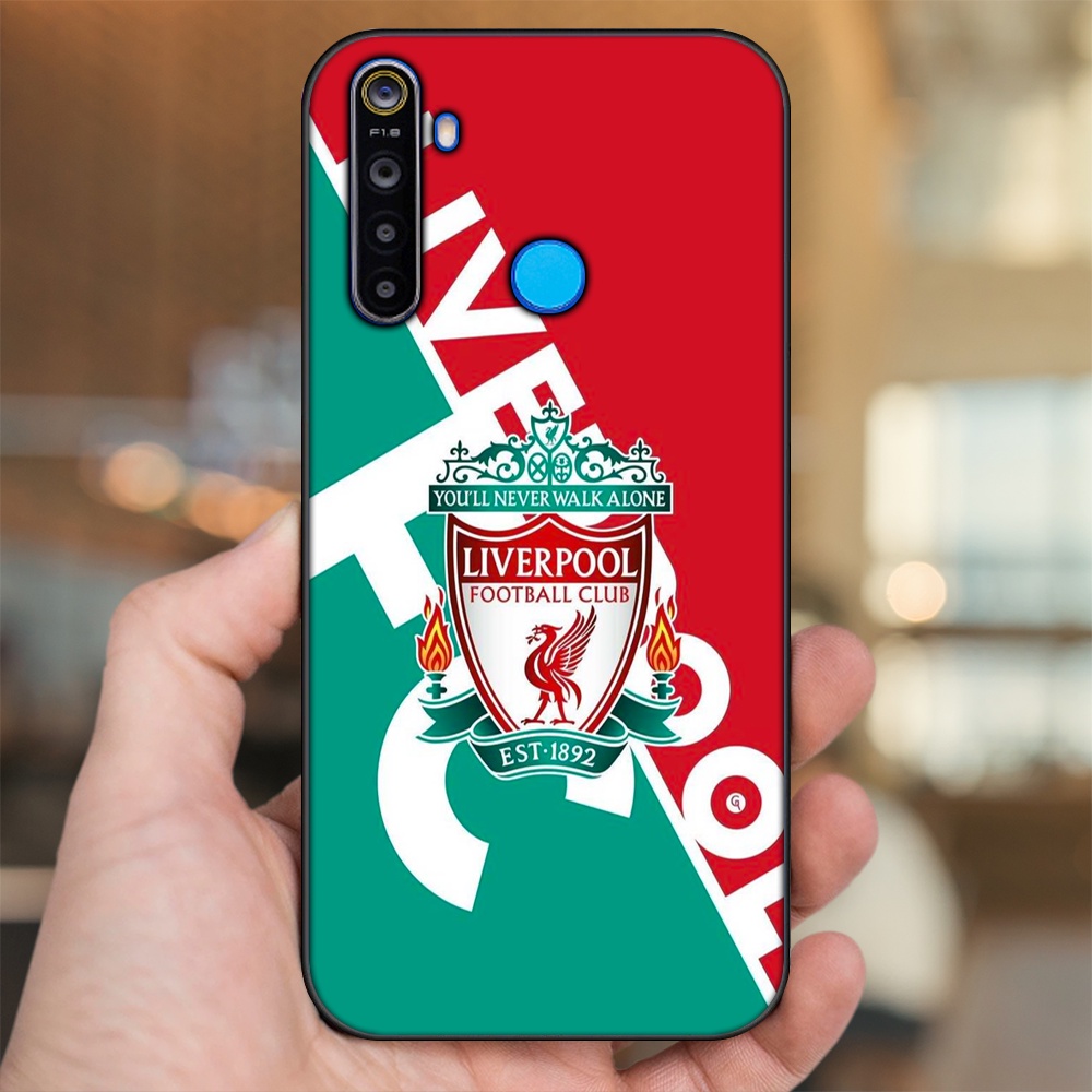 Ốp lưng Realme 5, 5 Pro viền đen in hình Liverpool FC