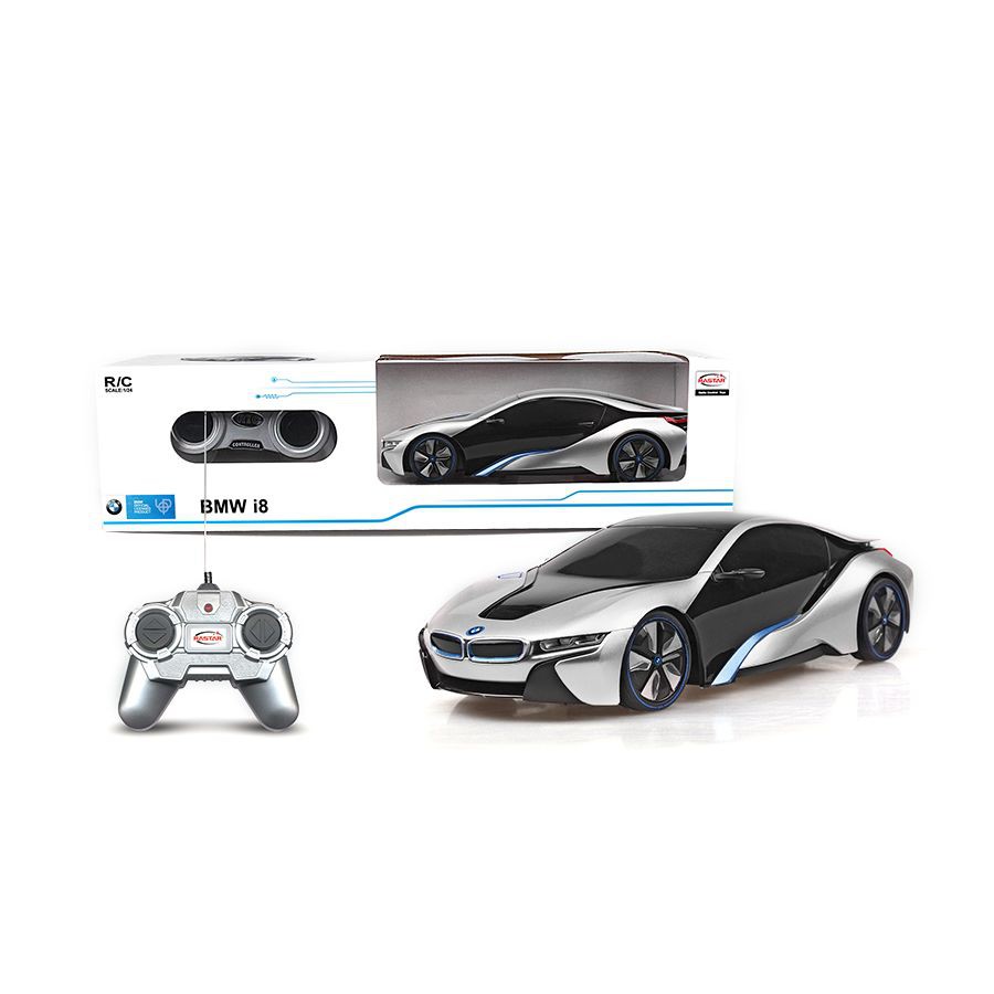 Đồ chơi xe điều khiển RASTAR - Xe điều khiển BMW i8 Bạc- Mã SP R48400-2