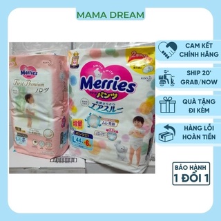 Bỉm Merries [FREESHIP] Bỉm Merries Cộng Miếng Chính Hãng Dán/Quần đủ size NB96/S88/M68/M64/L58/L50/XL44/XXL28