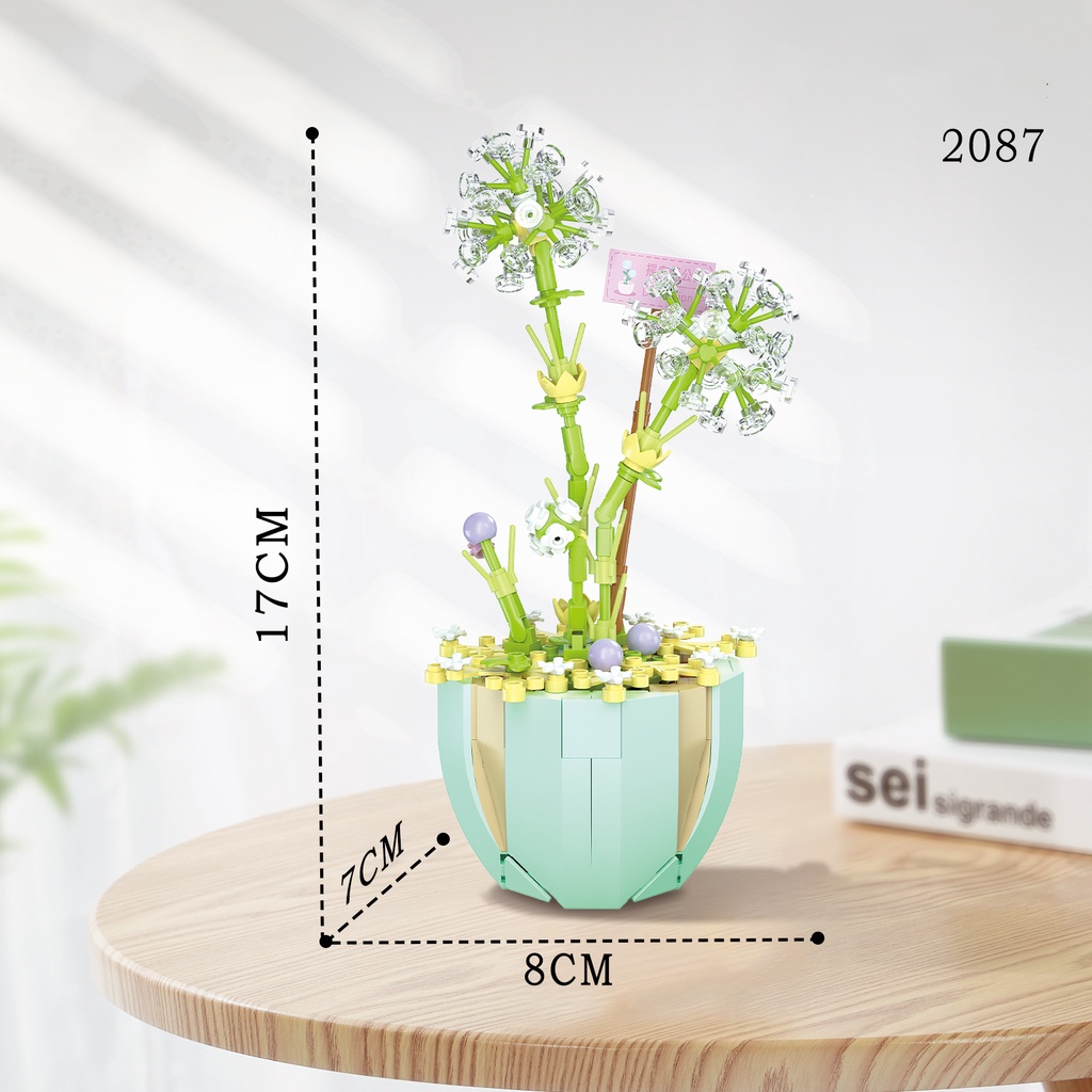 Khối Lắp Ráp Sổ Lưu Niệm Hình Hoa Bất Tử Trang Trí Nhà Cửa Cho Nam Và Nữ