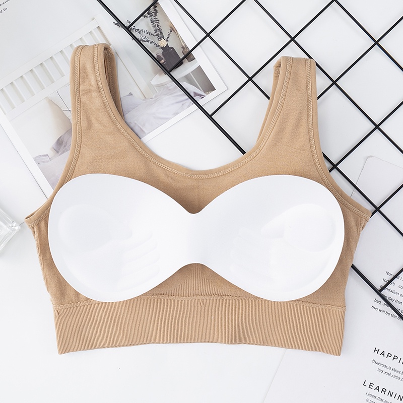 Áo Ngực Thể Thao Không Gọng Không Đường May Có Đệm Lót Lưng Chữ V Gợi Cảm Cho Nữ