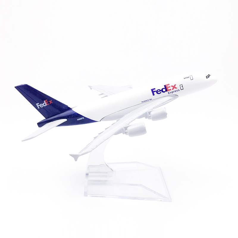 AIRCRAFT MODEL Mô Hình Máy Bay Đồ Chơi Fedex A380 Airbus 380 Bằng Kim Loại 16cm