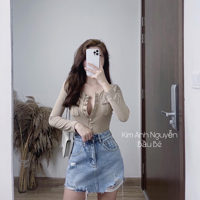 ÁO kiểu cúc có túi