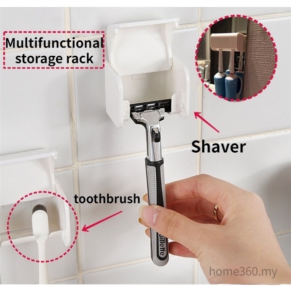 Giá để dao cạo râu/ phích cắm điện chống bụi gắn tường nhà tắm