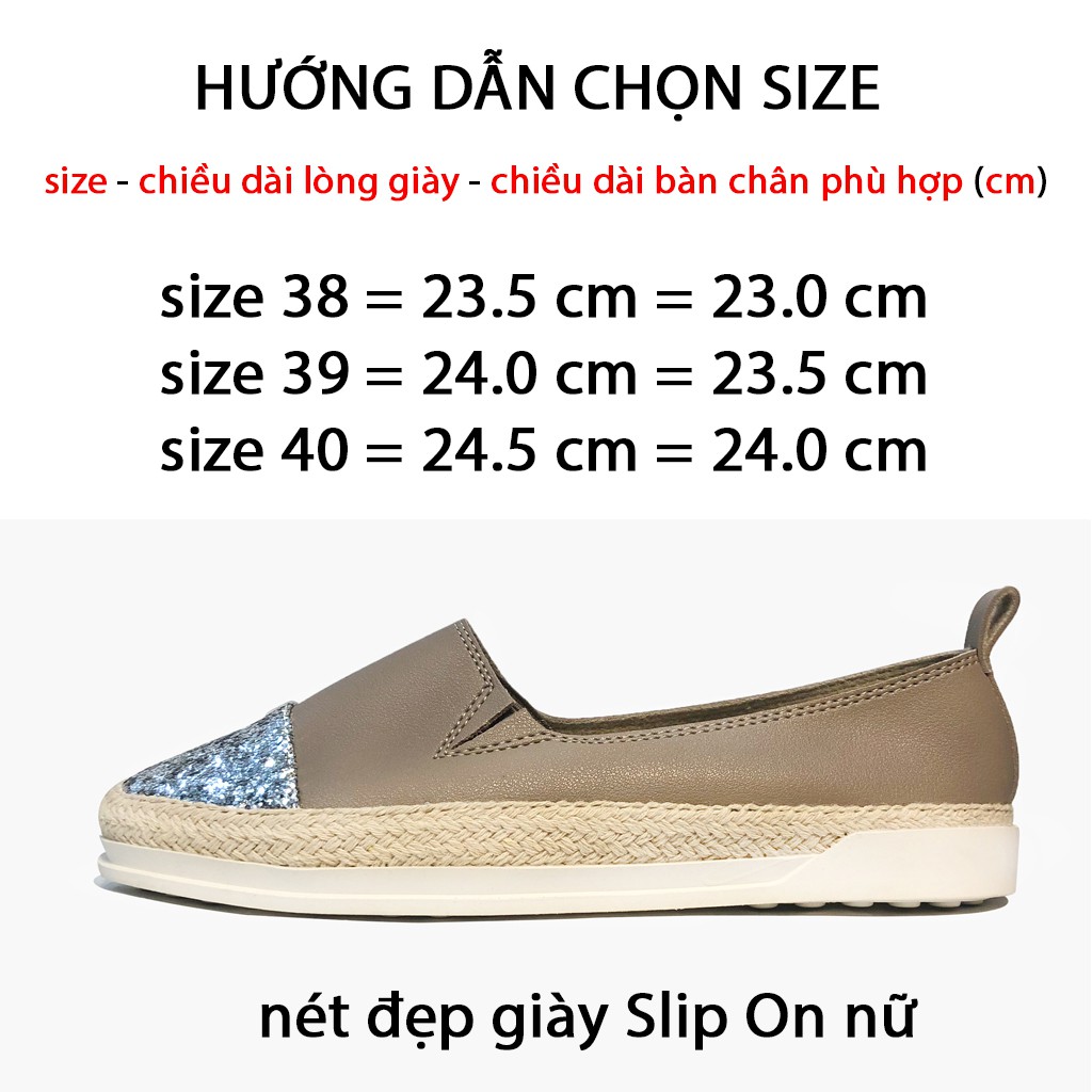 Giày Slip on nữ Thái Lan viền đế cói siêu nhẹ siêu êm chân chính hãng De'shoeshouse DS1223 Sr7
