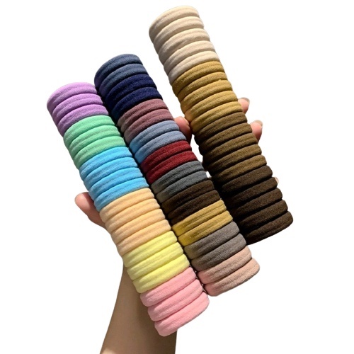 Set 20 Dây Chun Buộc Tóc Màu Trơn