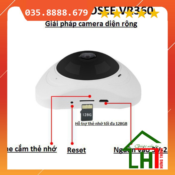 [ Chính Hãng ] Camera Ip Wifi YooSee VR360 Mini - Ốp Trần Có Hồng Ngoại Xem Được Ban Đêm Hưng Thịnh computer