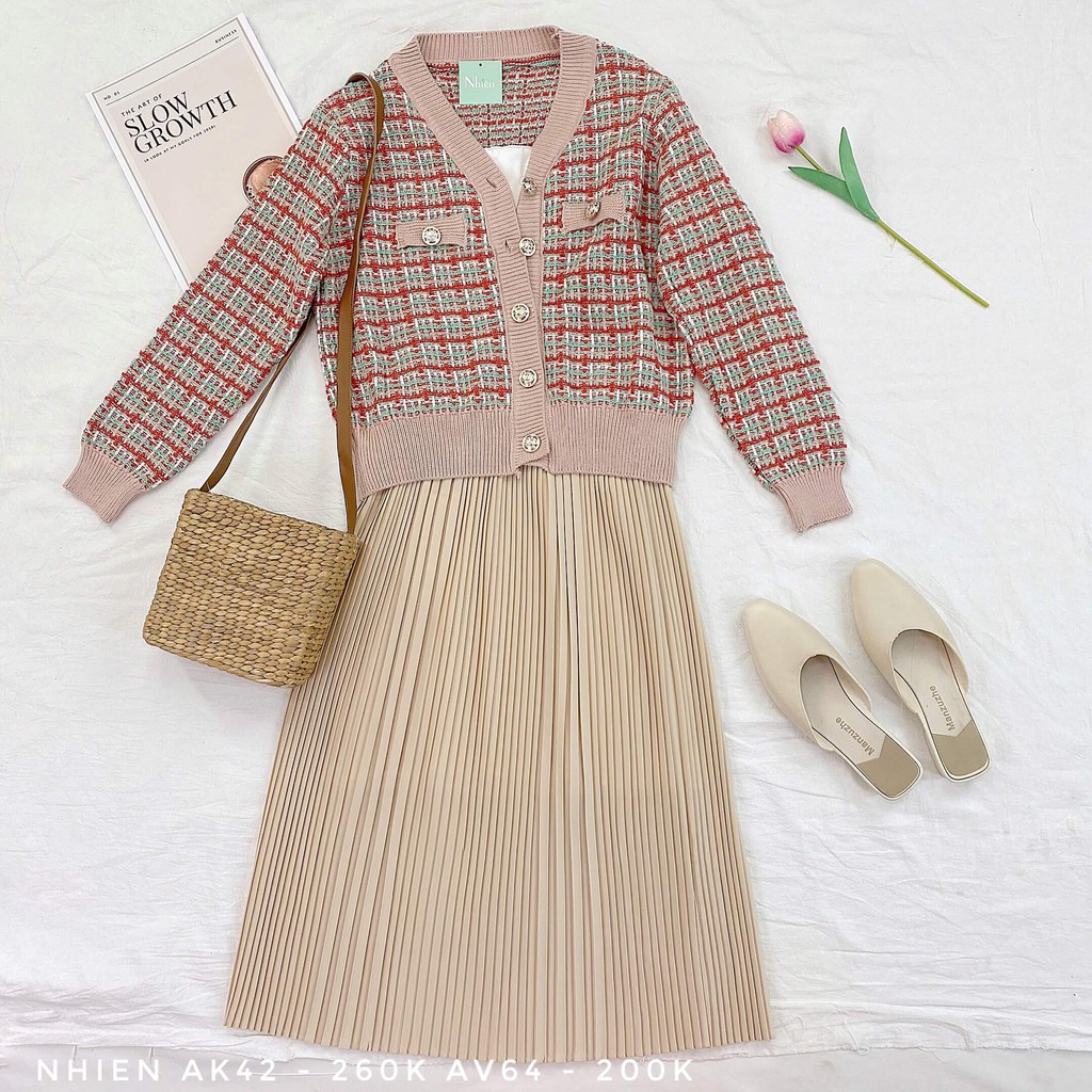 Chân Váy xếp Ly_Nhienvintage AV64 | BigBuy360 - bigbuy360.vn