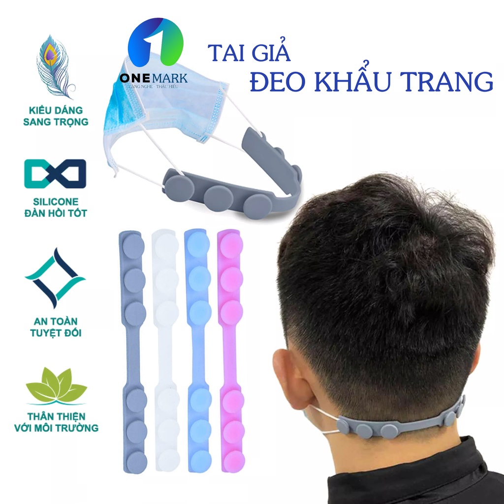 [BỘ 4 CHIẾC] Dây Đeo Khẩu Trang Y Tế Chống Đau Tai, Tai Giả Đeo Khẩu Trang - Vật Liệu Silicone Mềm Dẻo Co Dãn