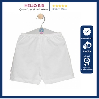 Quần đùi thun cotton xịn 100% trắng hello b&b ql0050