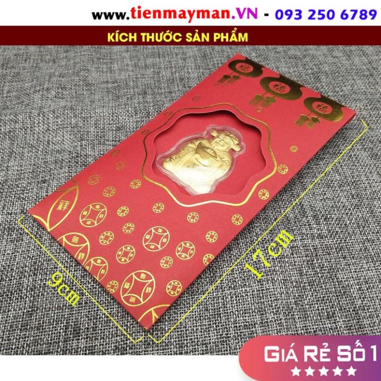 Lì Xì Thần Tài - Bao Lì Xì Tết Nguyên Đán Ngày Vía Thần Tài Mạ Vàng - Sung Túc Cả Năm Tiền Bạc Đầy Túi