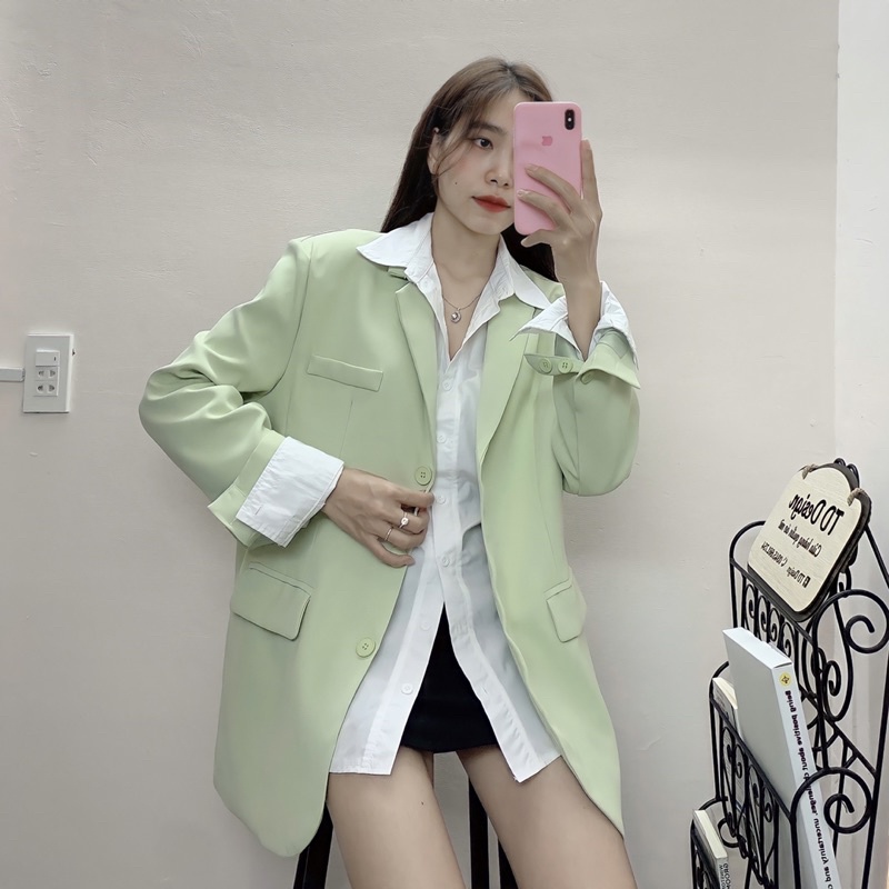 Áo khoác blazer oversize 3 nút premium - TD Design
