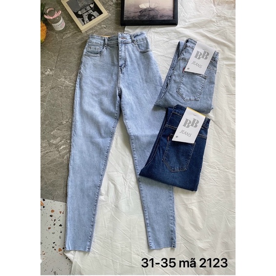 Bigsize(31-35)✈️FREESHIP Quần Jeans Nữ Ôm Body VNXK Trơn Cao Cấp Ms 2123