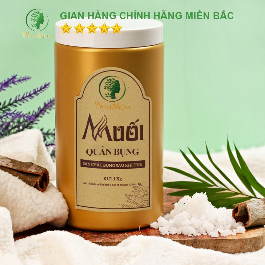 Muối Quấn Bụng, Săn Chắc Vòng Bụng Sau Sinh Wonmom 1Kg