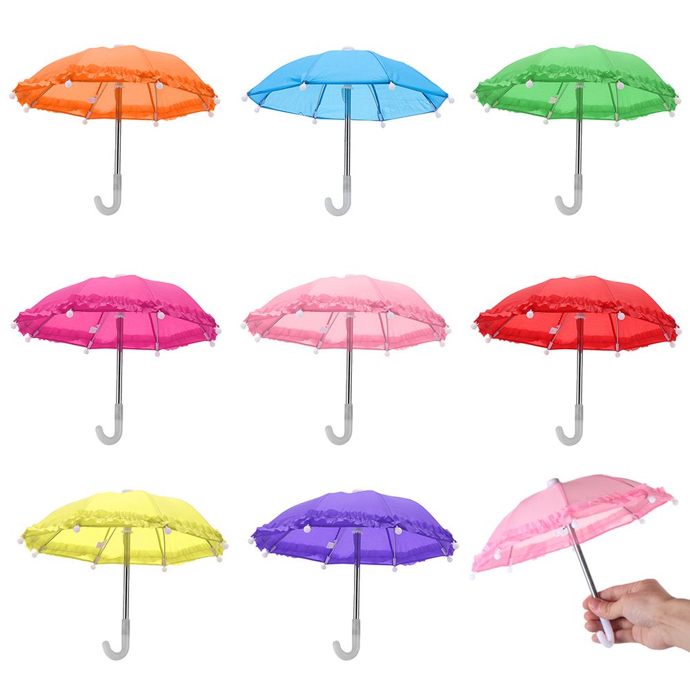 Mô Hình Dù Che Mưa Mini Đường Kính 30cm Nhiều Màu Sắc Cho Búp Bê 18 Inch &amp; 43cm