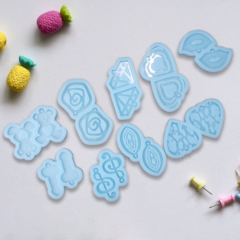 Set 9 Khuôn Silicone Làm Mặt Trang Sức Thủ Công