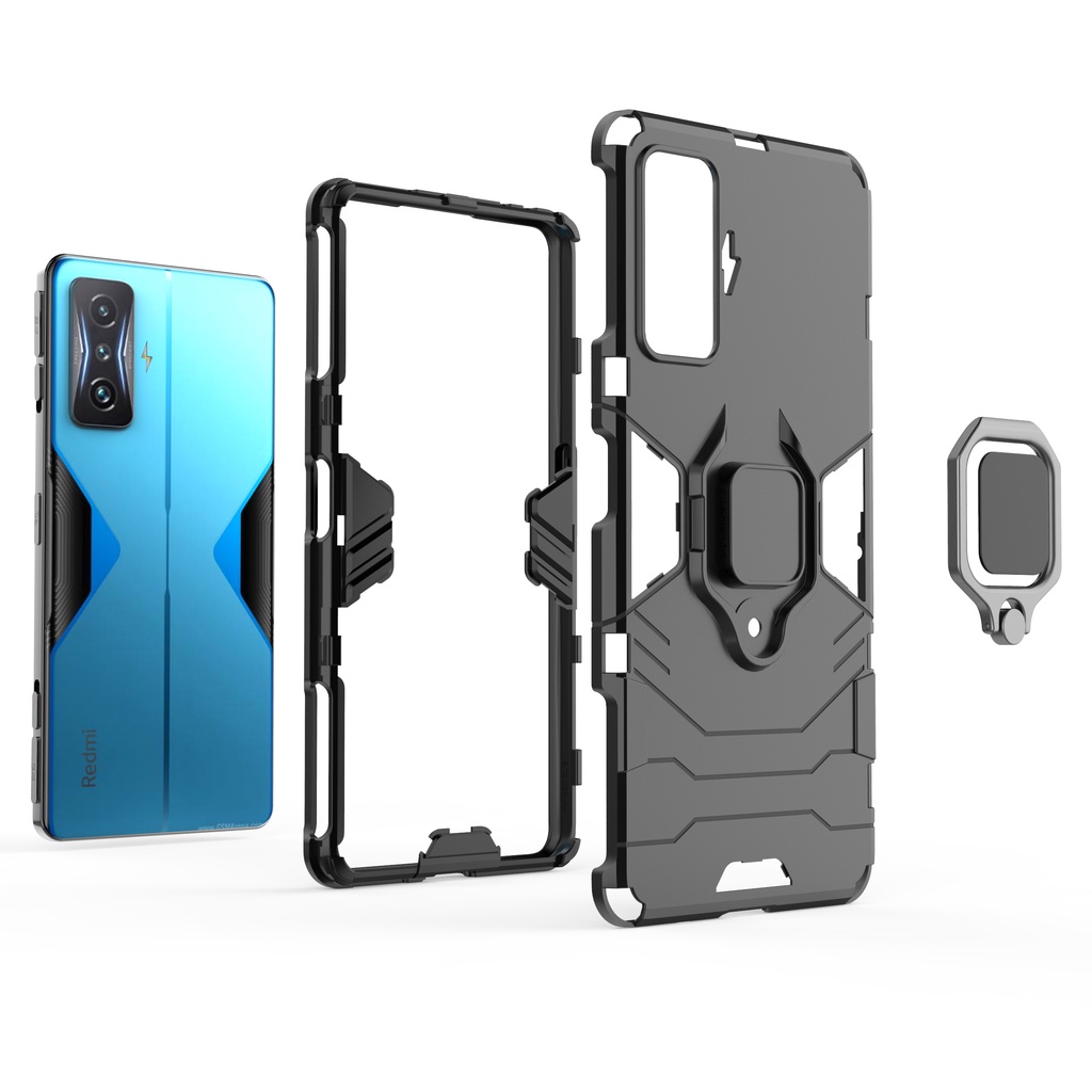 Ốp lưng Iron Man Iring Redmi K50 Gaming / Poco F4 GT chống sốc chống va đập mạnh giá đỡ xem phim
