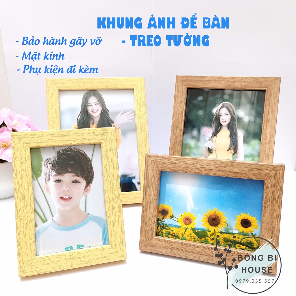 Khung hình đẹp đủ kích thước 9x13, 10x15, 13x18, 15x20 - khung ảnh để bàn - khung ảnh treo tường BONGBIHOUSE