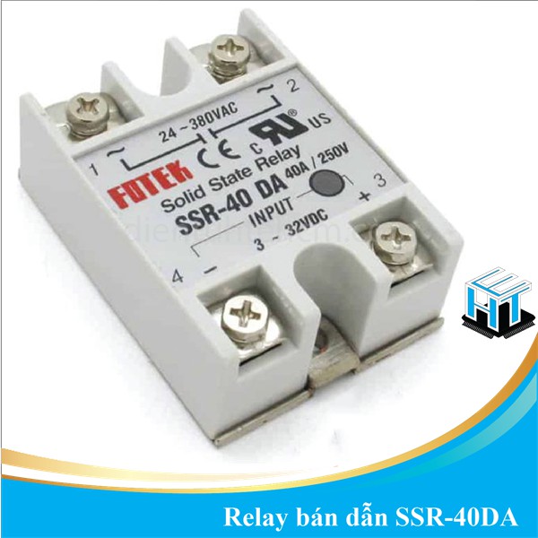 Relay bán dẫn SSR-40DA - 40A, Kích thước 60x45x23mm