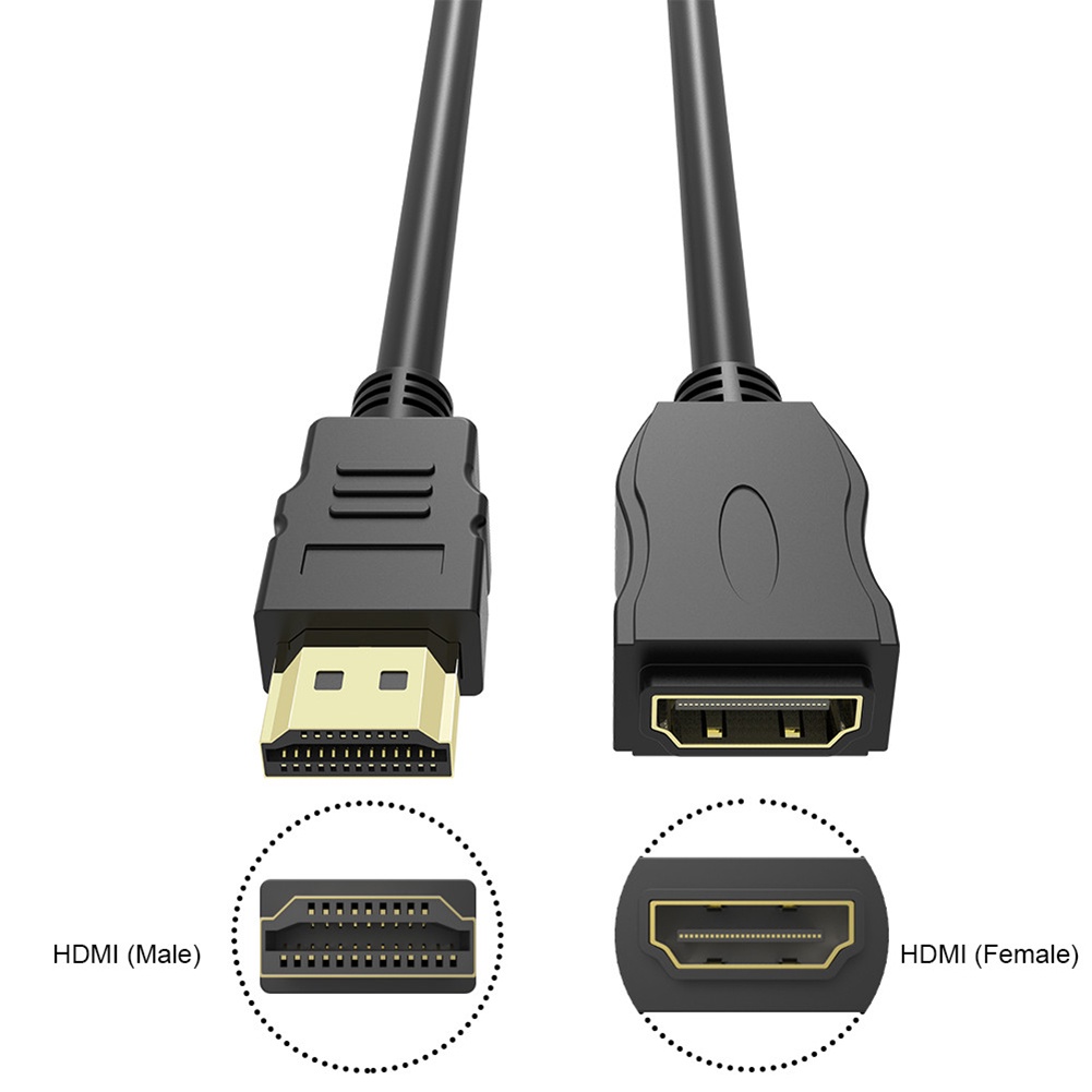 Dây Cáp Nối Dài Cổng HDMI Sang Cổng HDMI Mạ Vàng Dài 0.3/0.5/1/1.5m Tiện Dụng