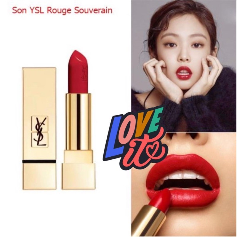 AUTH SON YSL 91 ROUGE SOUVERAIN