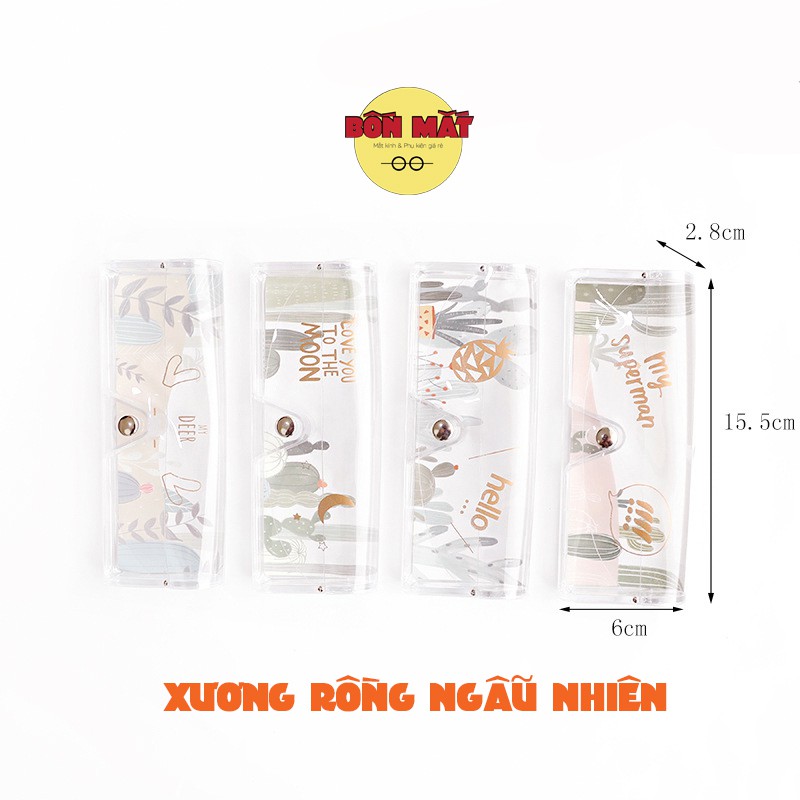 Hộp Mắt Kính Trong Suốt Cute Chất Liệu PVC-Màu Ngẫu Nhiên | BigBuy360 - bigbuy360.vn