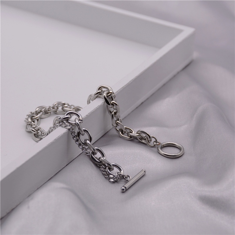 Vòng Tay Hai Lớp Phong Cách Retro Đơn Giản