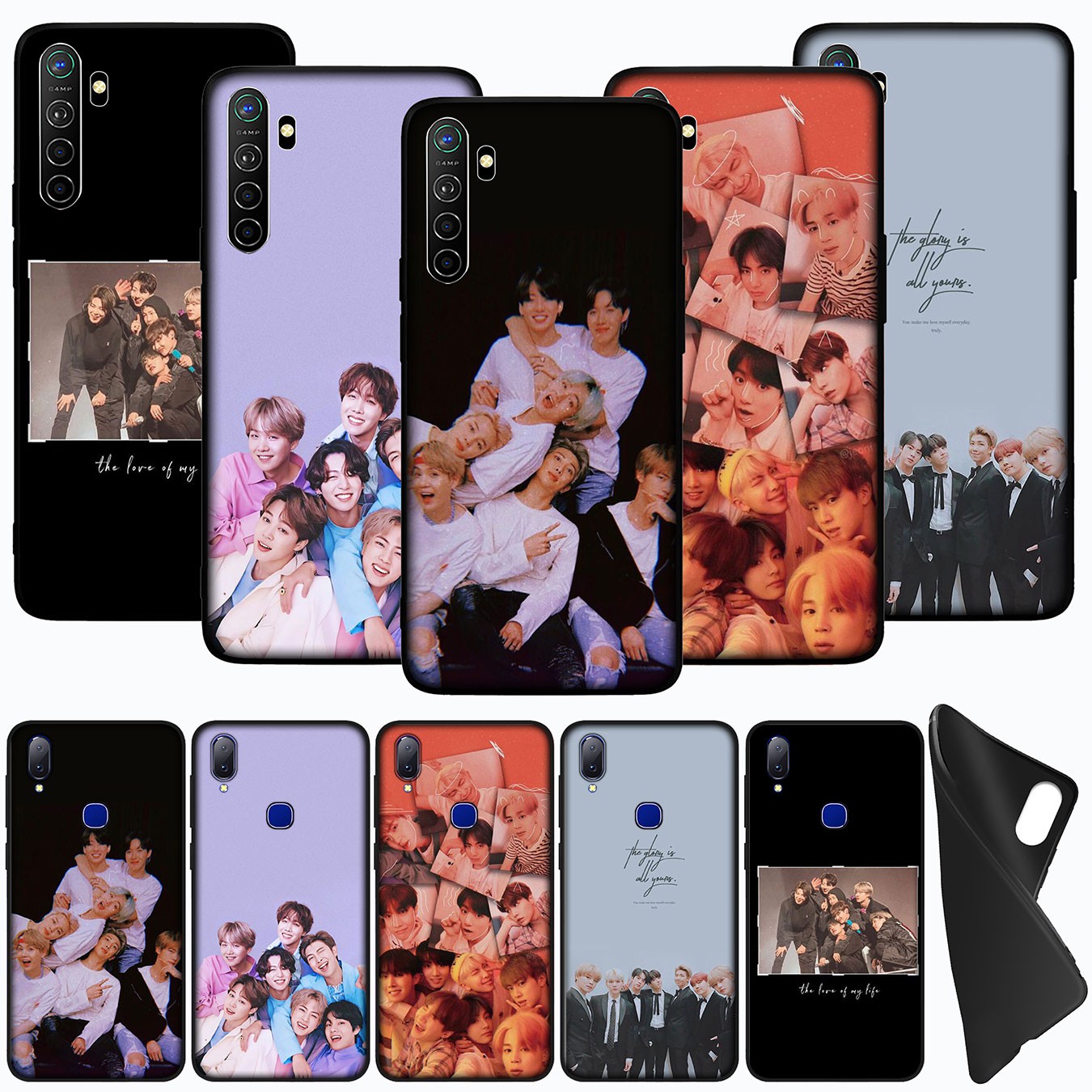 ốp lưng samsung Silicone Mềm In Hình Nhóm Nhạc Kpop Bts Cho Samsung Galaxy A9 A8 J8 A6 J4 J6 Prime Plus 2018 A21S Core J7 Duo