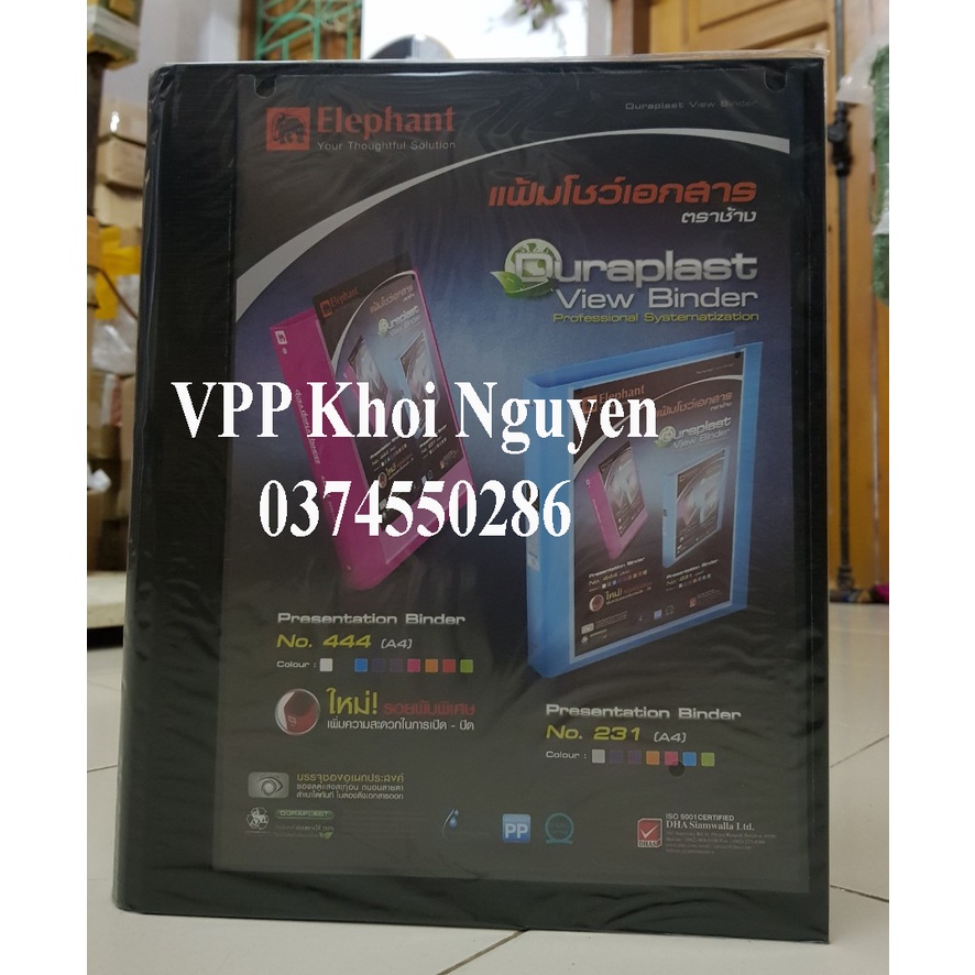 Bìa còng 3 còng màu đen xuất xứ Thái Lan - Binder 3 còng màu đen