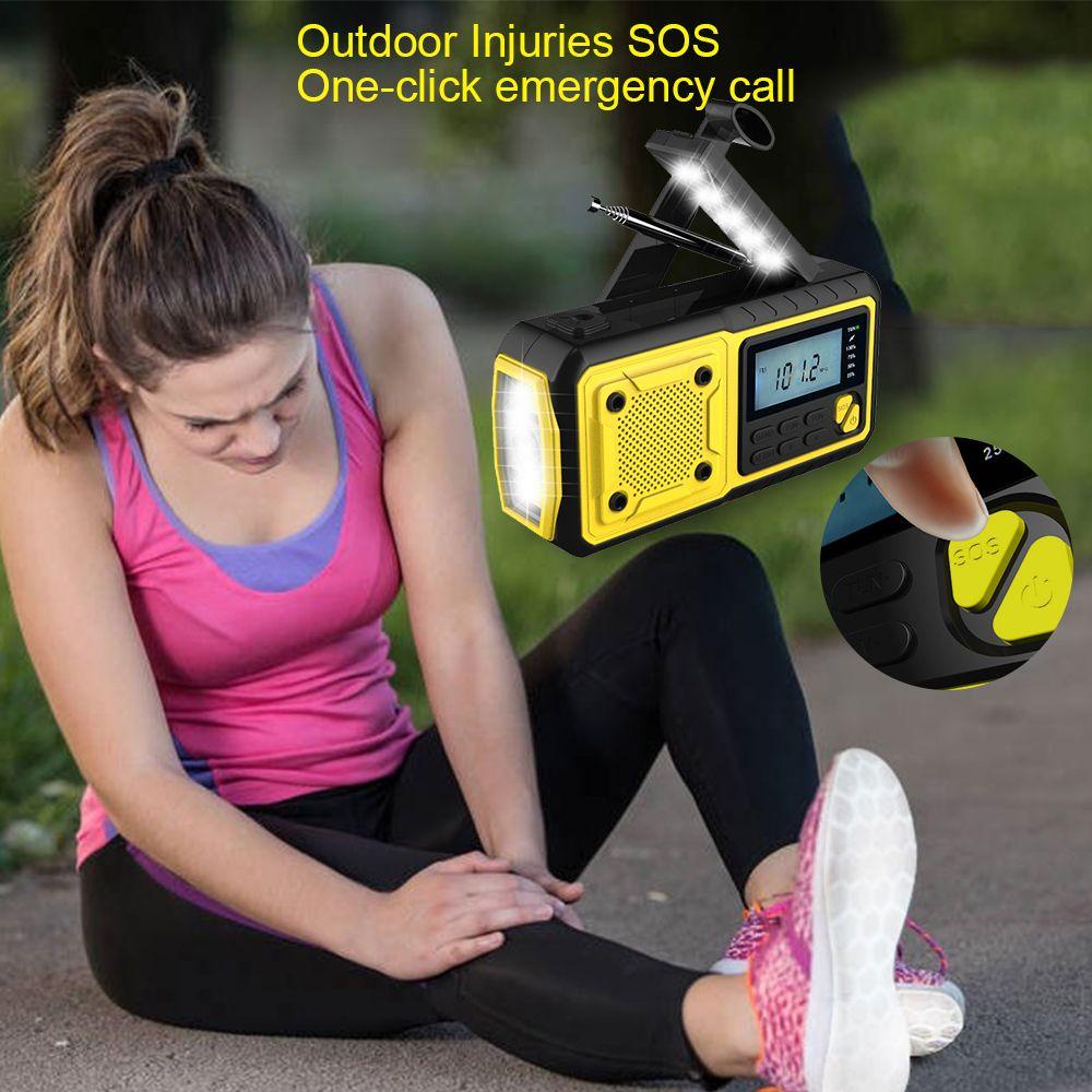 SHOUKEY Radio AM / FM / WB / SOS / NOAA Sạc USB Sử Dụng Năng Lượng Mặt Trời