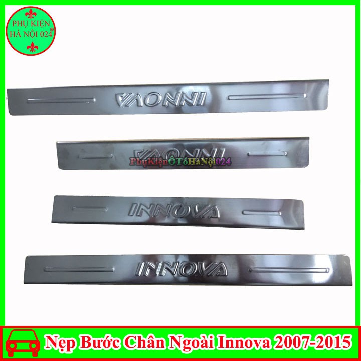 Bộ Nẹp Bước Chân Trong Ngoài Inox Innova 2008-2016