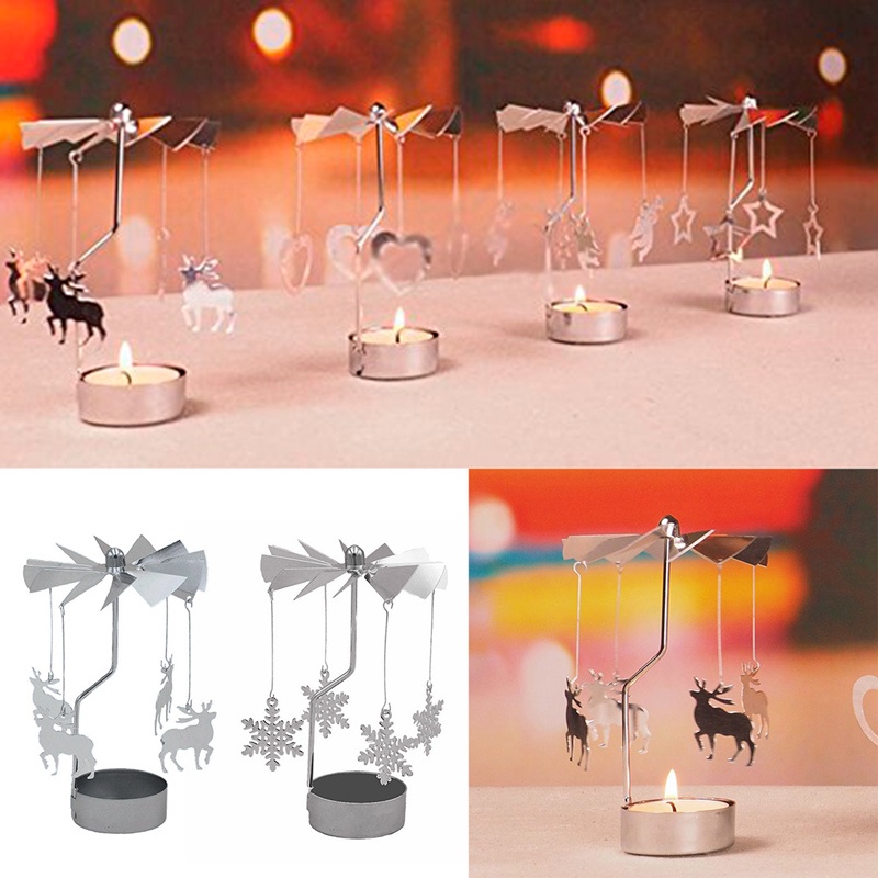 Giá Đỡ Nến Bằng Kim Loại Dạng Xoay Trang Trí Giáng Sinh Năm Mới 2022