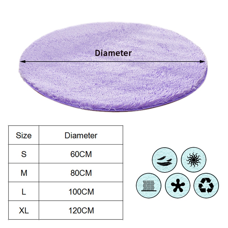Thảm trải sàn nhà hình tròn mềm dùng để trang trí nội thất