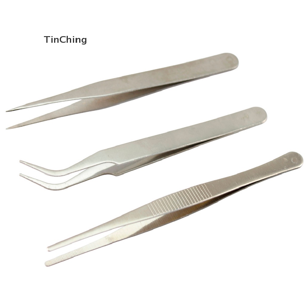 Set 3 nhíp gắp sửa chữa đồ điện chính xác bằng thép không gỉ bán chạy mới