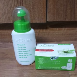 Bình rửa mũi dr green +10 gói muối.