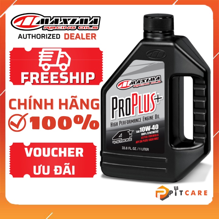 Nhớt Xe Số Maxima Pro Plus+ 10W40 100% Synthetic Có Chiết Lẻ Chạy Êm Bốc Máy