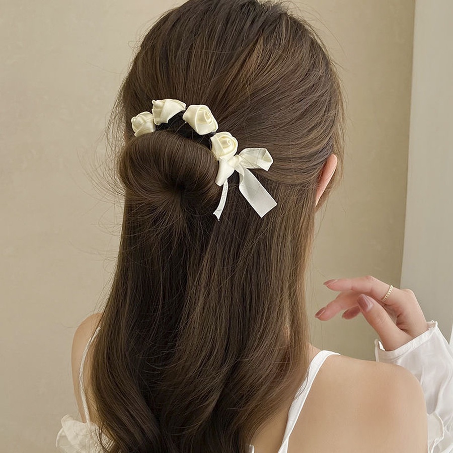 Kẹp Tóc Hình Hoa Hồng Thanh Lịch Cho Nữ