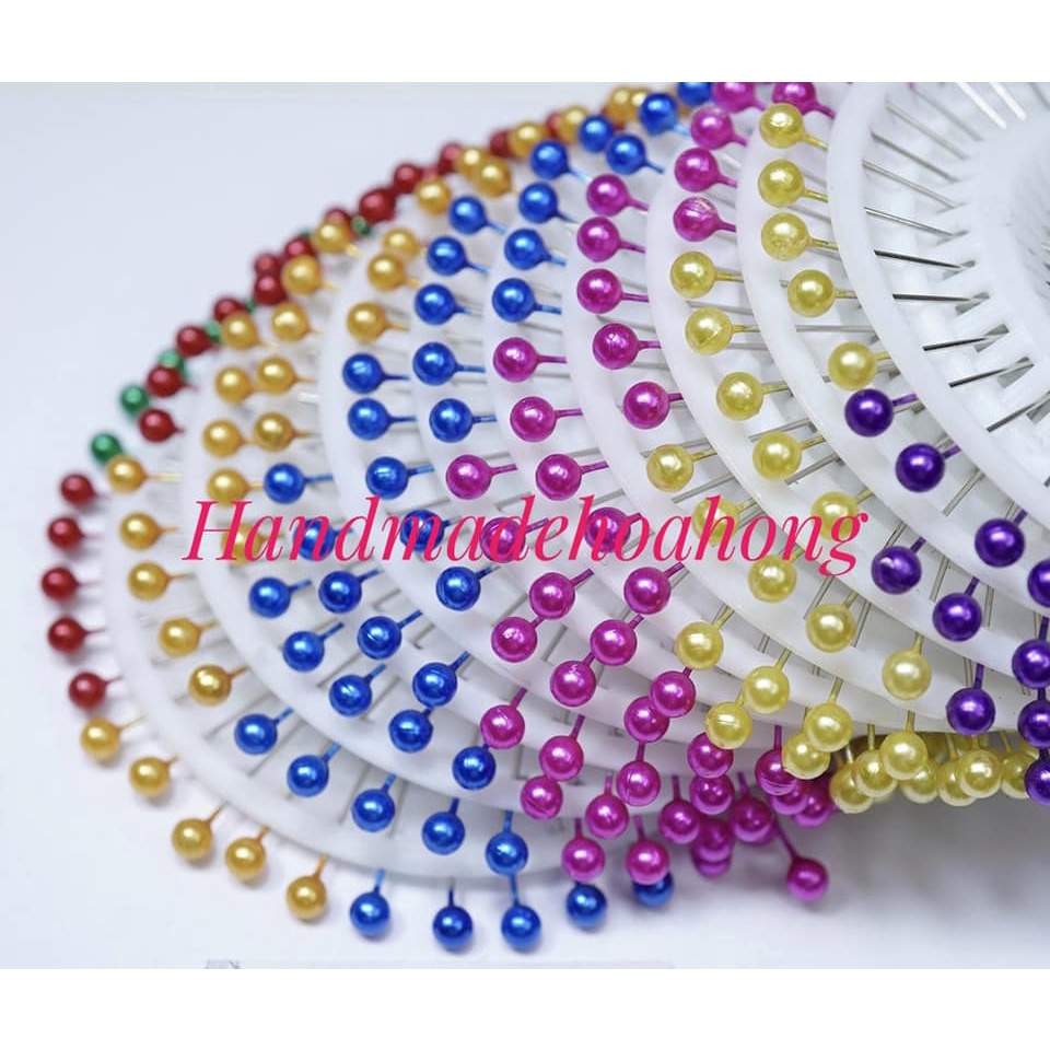 1 vỉ kim cúc cố định vải, cố định rập trên manacanh, đường kính ~ 8cm, có 40 kim - Phụ liệu ngành may mặc