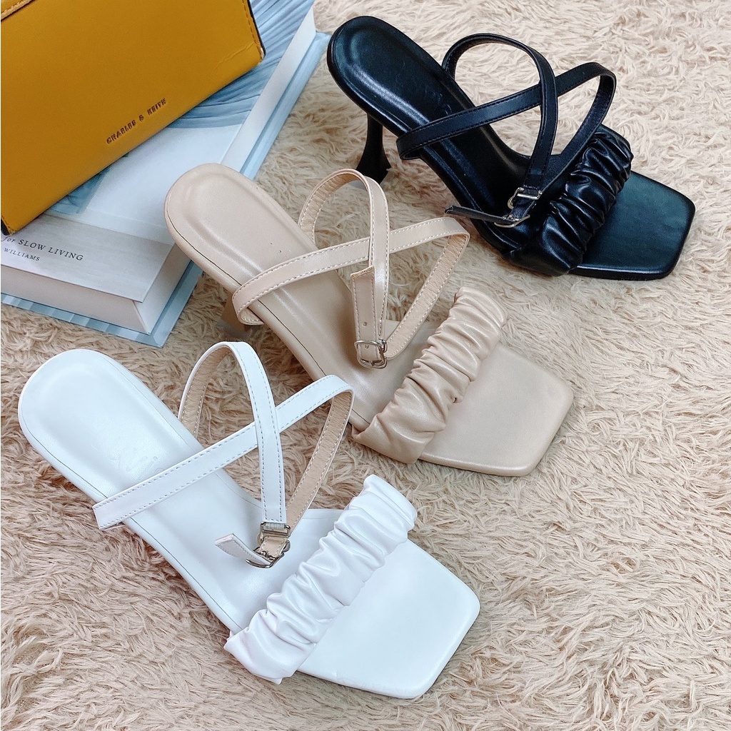 Giày cao gót 10 phân sandal quai nhún Luvia 54CG