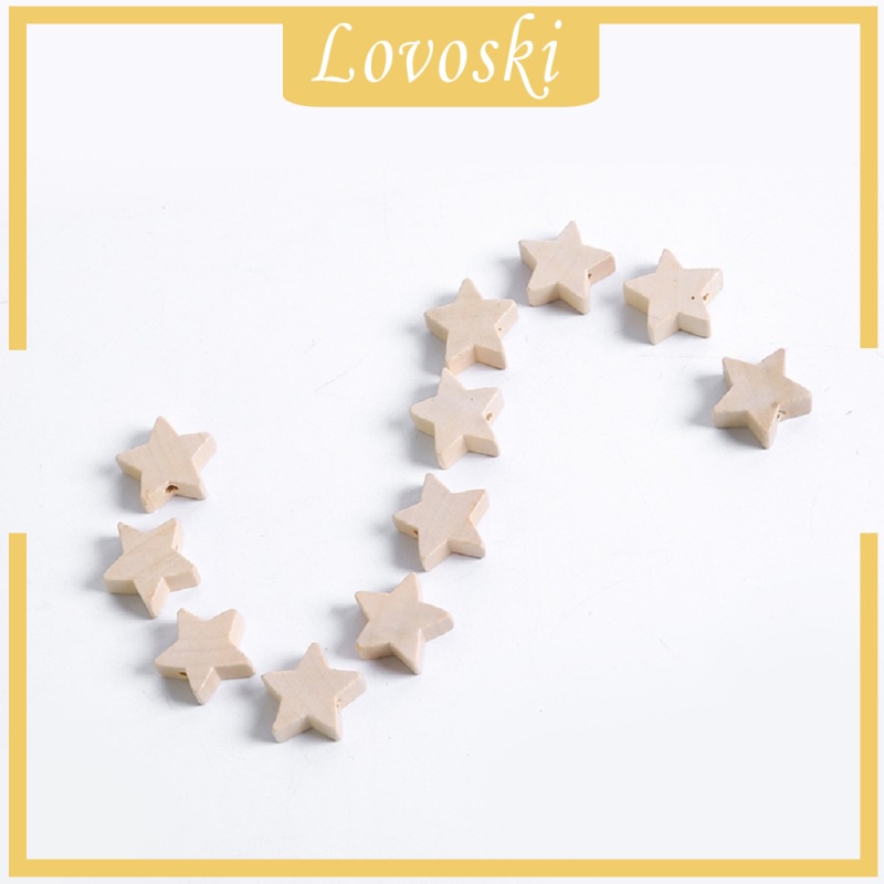 Bộ 50 Hạt Gỗ Dùng Làm Trang Sức Diy