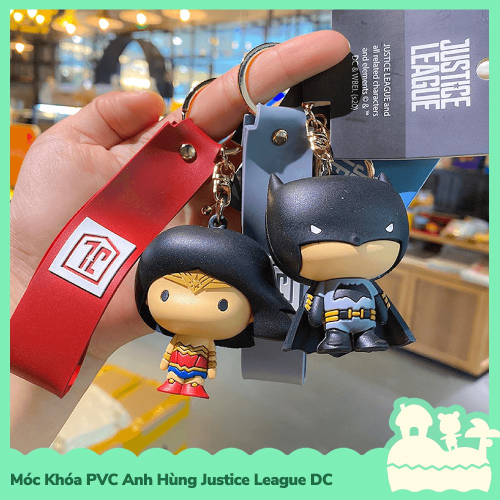 [Sẵn VN] Móc Khóa Keychain PVC Justice League Anh Hùng Hero DC